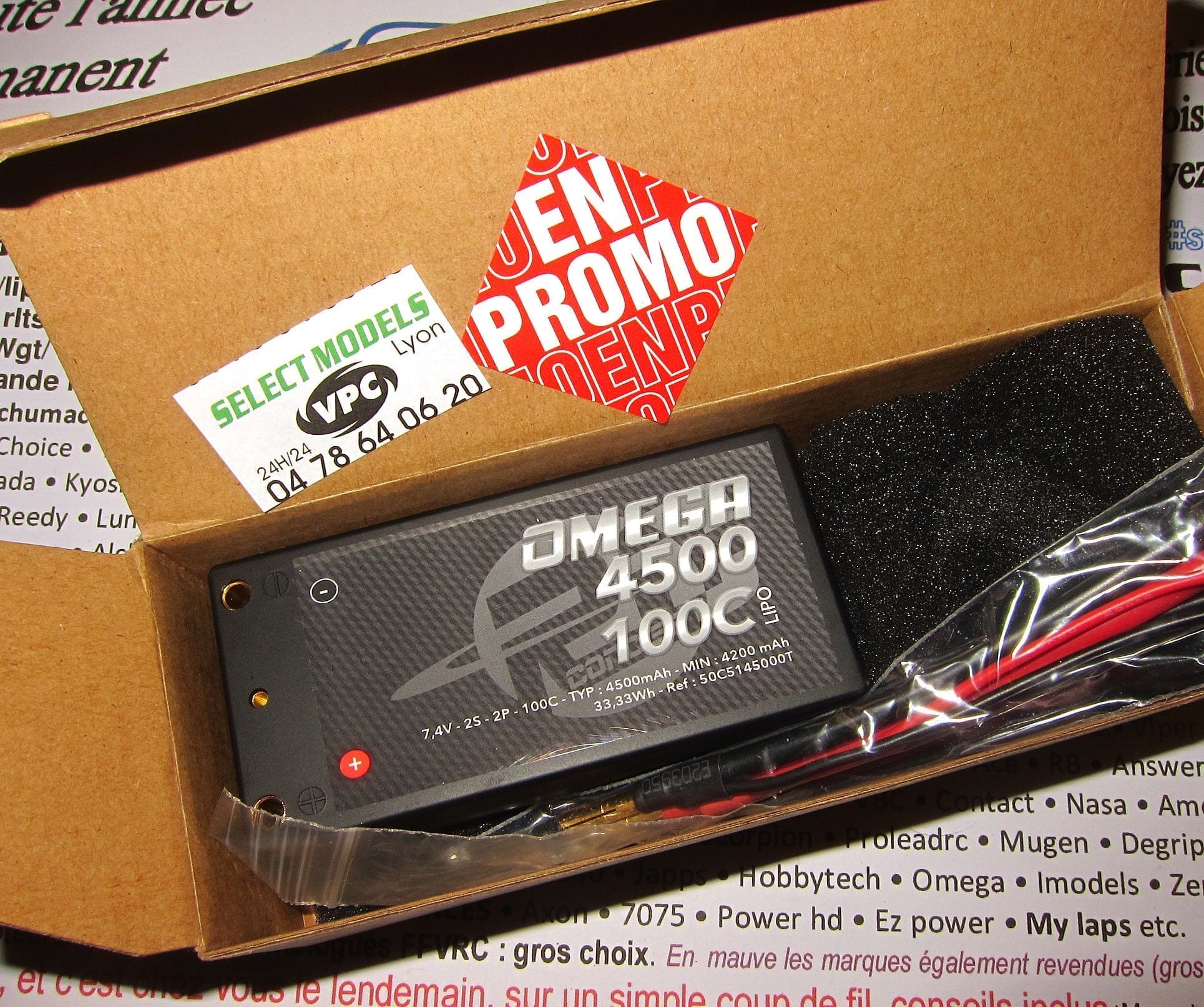 Promo Omega Rc concept Lipo 4500 shorty 100C