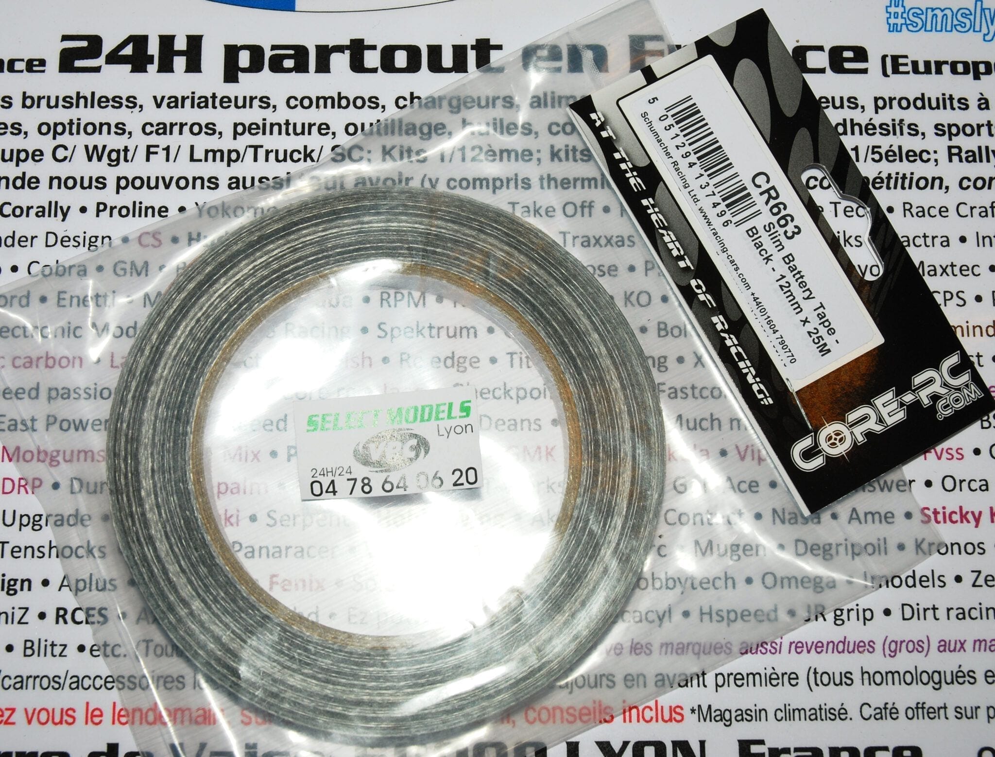 Scotch accu étroit pancar 12mm core-rc