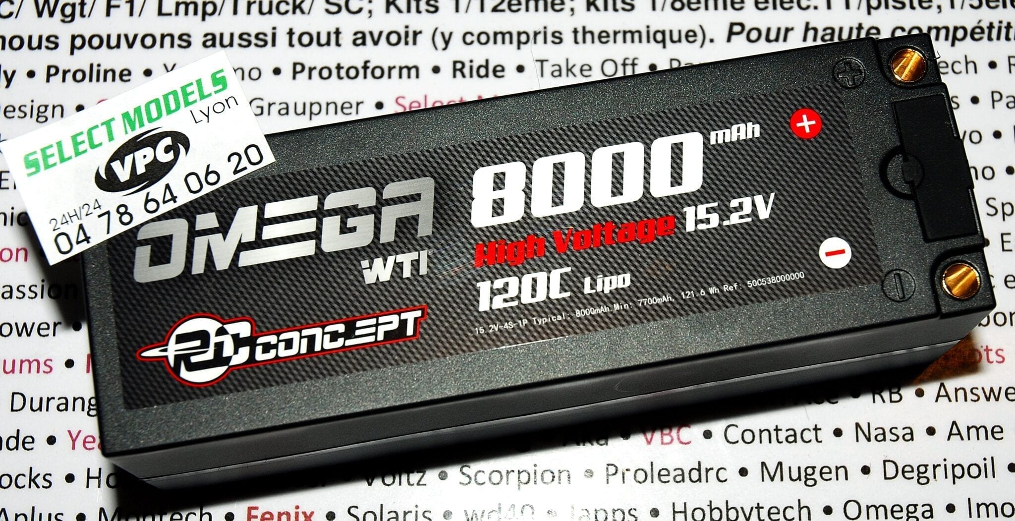 Lipo Omega 8000 mAh 4s 15.6V 120C 5mm