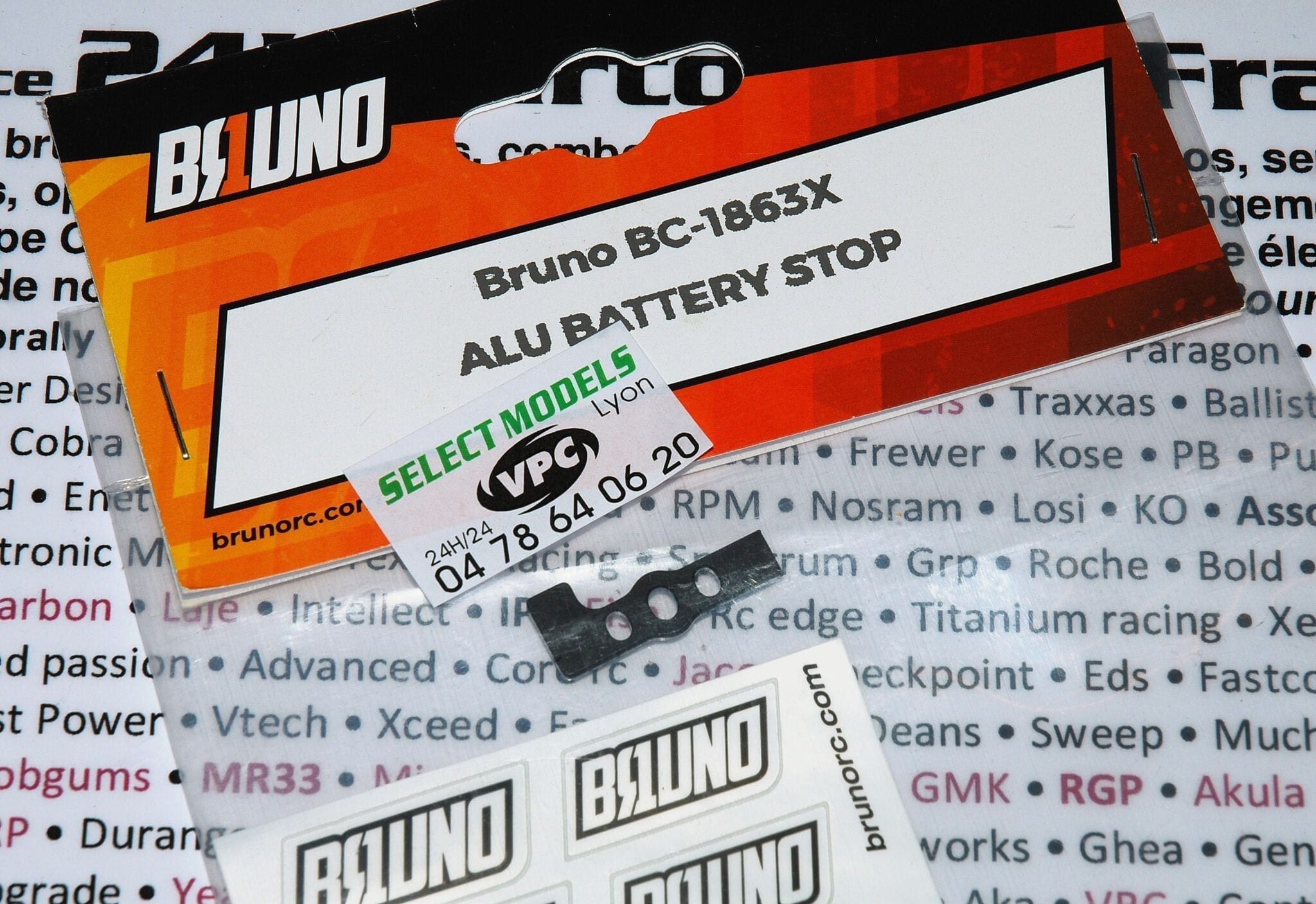 Alu battery stop Bruno rc pour Xray T4