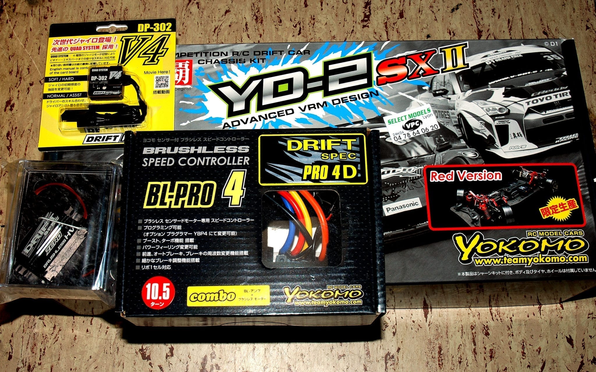 YD-2 SXII red+gyro+vario/moteur 10.5+servo drift