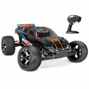 37076-4-ORNGX RUSTLER 4X2 VXL BRUSHLESS Orange X Traxxas