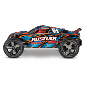 37076-4-ORNGX RUSTLER 4X2 VXL BRUSHLESS Orange X Traxxas