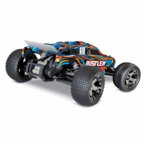 37076-4-ORNGX RUSTLER 4X2 VXL BRUSHLESS Orange X Traxxas